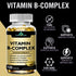 Max Strength Vitamin B-Complex + CoQ10 + Vitamin C - Energy & Metabolism Support Supplement - 120 Softgels