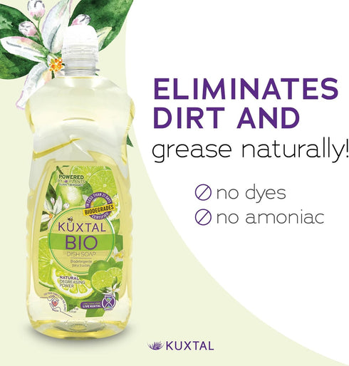 Liquid Dish Soap 3-Pack, Biodegradable & Eco-Friendly, Deep Cleaning Power, Gentle on Hands, Citrus Scent