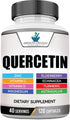 American Standard Supplements Quercetin 1000mg - 120 Capsules with Zinc, Vitamin C, D3, Magnesium & Elderberry, Gluten