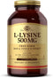 Solgar L-Lysine 500 mg, 250 Vegetable Capsules - Non-GMO, Vegan, Gluten Free - Enhanced Absorption & Collagen Support