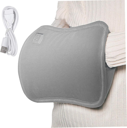 Nirelief 3 Settings Electric Hot Water Bottle with Flannel Cover Heat Foldable USB Rechargeable Hot Water Bag