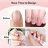 Yokilly Natural French Acrylic False Nails Kit, 12 Different Size Short Press on Nails, Pink White Tips, 120 Pcs