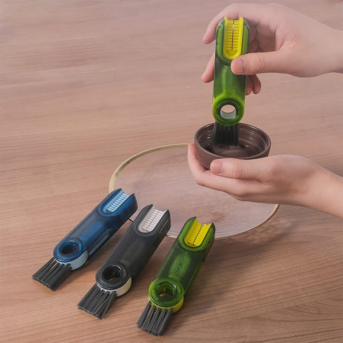 3 in 1 Cup Lid Gap Cleaning Brush Set, Multifunctional Insulation Bottle Cleaning Tools, 3Pcs Blue