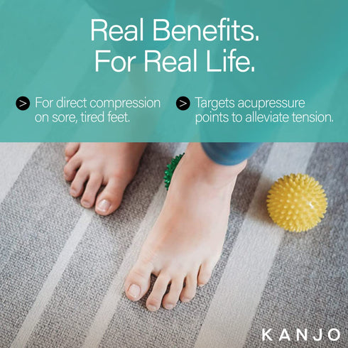 Set Set 2 Kanjo Acupressure Foot Pain Relief Ball | Spiked Foot Massager Ball | Helps Relieve Foot Pain, Plantar