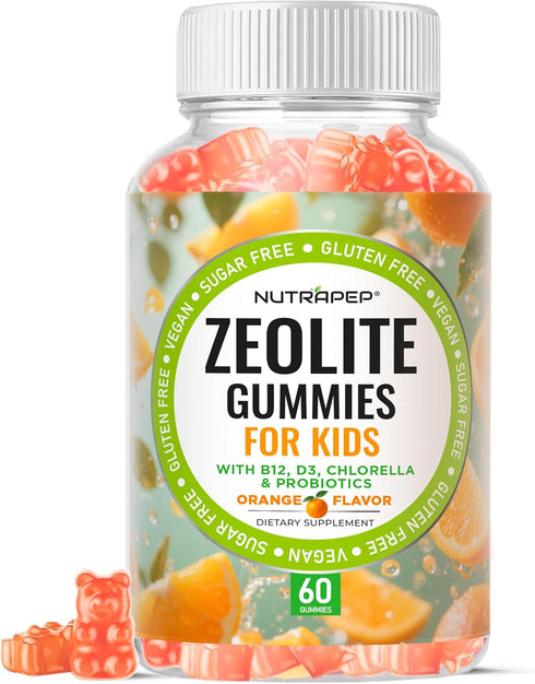 NutraPep Zeolite Detox Gummies for Kids - Total Body Cleanse Micronized Chewables Supplement