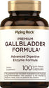 Piping Rock Gallbladder Formula, 100 Capsules, Advanced Digestive Enzyme Supplement for Men & Women, Non-GMO