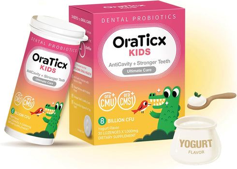 Kids Dental Probiotics, 8 Billion CFU for Oral Health, Sugar Free Yogurt Flavor
