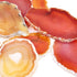 June&Ann Red Agate Light Table Slices, 10 Pcs Irregular Polished Agate Slab Cards for Home Decoration & Jewelry Making