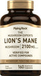 Piping Rock Lions Mane Supplement Capsules 2100mg 160 Count, Vegetarian, Non-GMO & Gluten Free Extract