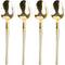 Infinity Flatware Gold Teaspoons - 20 Count Luxurious Disposable Plastic Cutlery for Events