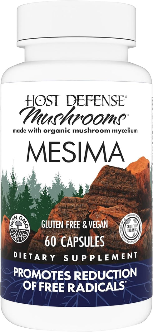 Host Defense Mesima Capsules - Herbal Antioxidant Activity & Immune System Support