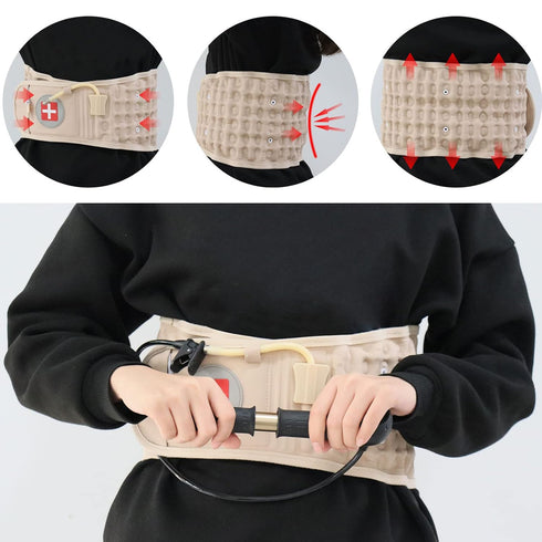 Decompression Back Belt Waist Brace for Lower Back Pain Relief, Lumbar Air Traction Device One Size Fits 29-49 Waist