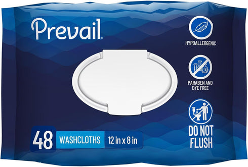 Prevail Soft Pack Adult Washcloths - Unisex Adult Incontinence Wipes - Disposable