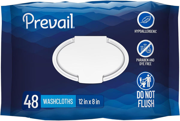 Prevail Soft Pack Adult Washcloths - Unisex Adult Incontinence Wipes - Disposable