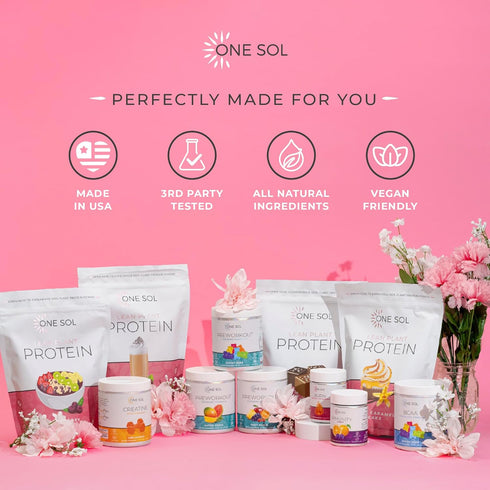 One Sol Protein Powder - Lean & Low Carb, Gluten Free, Vegan Friendly (Acai Berry Blast)