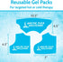 Arctic Flex Gel Replacement Packs - Reusable Gel Ice Packs for Ankle Brace, Hot and Cold Therapy for Pain Relief