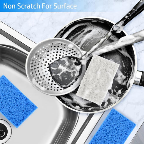 Mcyye 8PCS Pack Compressed Kitchen Sponges for Household Use, Premium Dish Sponges Kitchen Natural, Non Scratch
