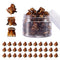 YOHAMA 36 PCS Brown Mini Hair Claw Clips for Kids and Adult Hairstyles, Strong Grip Multifunction Clamp Clips