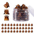 YOHAMA 36 PCS Brown Mini Hair Claw Clips for Kids and Adult Hairstyles, Strong Grip Multifunction Clamp Clips