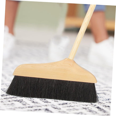 Pine Horsetail Broom - Indoor Heavy Duty Broom, Soft Bristle for Tile Surface, Wooden Floor Sweeping Brush