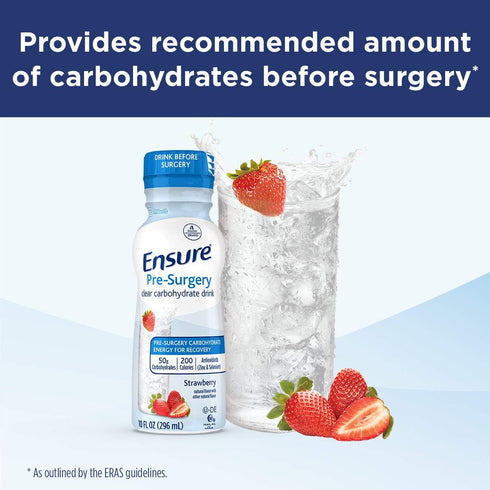 Ensure Pre-Surgery Clear Carbohydrate Drink - Strawberry, 10 fl oz, 4 Count