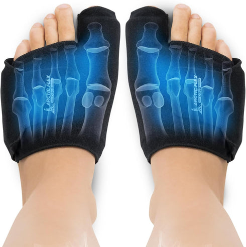 Arctic Flex Foot Ice Pack (Pair) Toe Wrap for Bunion, Plantar Fasciitis,