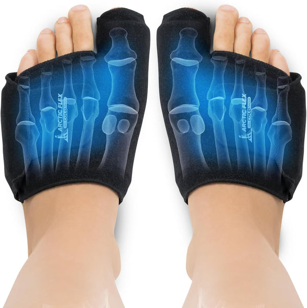 Arctic Flex Foot Ice Pack (Pair) Toe Wrap for Bunion, Plantar Fasciitis,