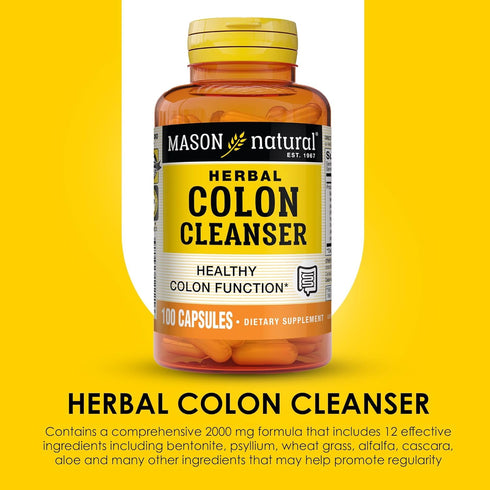 MASON NATURAL Herbal Colon Cleanser, 300 Day Supply, 3 Pack, Supports Digestive Health