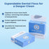 Expandable Dental Floss 3 Pack, Plastic-Free Dispenser with 50 Meter / 164 Feet per Pack, Mint Flavor