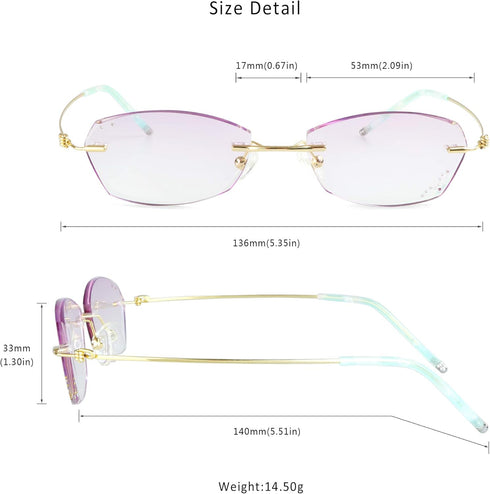 LifeArt Blue Light Blocking Glasses, Anti Blue Rays Computer Reading Glasses for Women (+1.00 Magnification)
