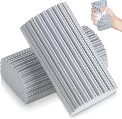 2-Pack Damp Clean Duster Sponge: Magic Sponge Eraser Tool for Cleaning Blinds, Glass, and Faucets