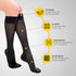 invera Sheer Compression Stockings for Women, Women's Travel Compression Socks, Knee High Support Hose for Flying