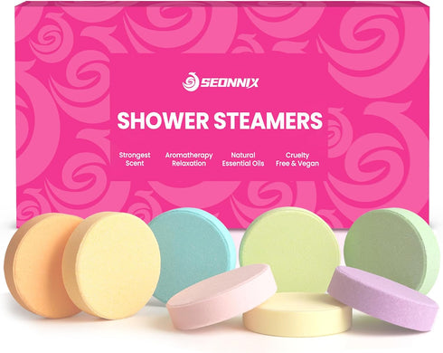 Shower Steamers Aromatherapy, 8 Pack Shower Bombs for Relaxation, Birthday Gifts for Women and Men, Stress Relief &