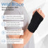Wrist Brace for Carpal Tunnel, Night Sleep Support Splint with Compression Sleeve for Pain Relief (Left Hand, Black,