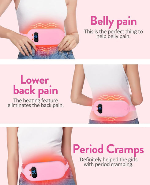 Portable Heating Pad for Period Cramps: FSA HSA Eligible Cordless Menstrual Heating Pad with 6 Heat Levels