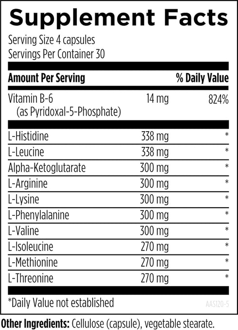 Designs for Health Amino Acid Synergy, Vegetarian Essential Amino Acids Supplement, 120 Capsules