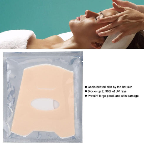 Yinhing Outdoor Gel Mask, 4pcs Cooling Patch with Earloops for Sun Protection and Skincare Mask