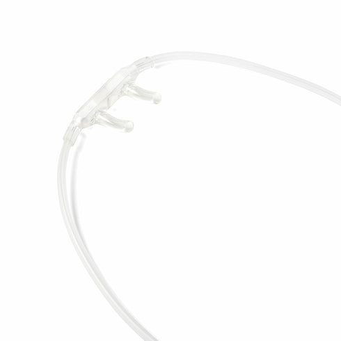 Medline Supersoft Nasal Oxygen Cannula - Universal Connector, 7-Foot Tubing, Adult Size, Pack of 50