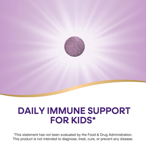 Nature's Way Sambucus Immune Chewable for Kids, Elderberry, Ages 2+, Vitamins C & A, 40 Tablets