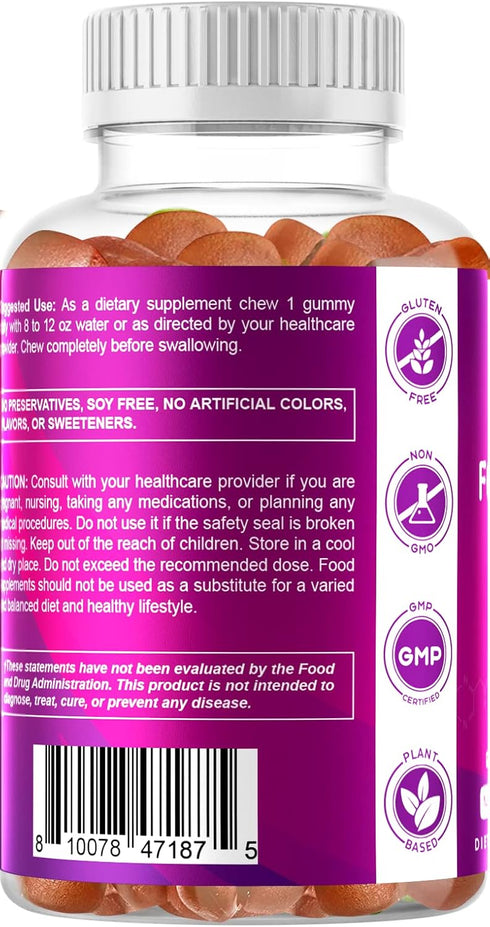 Vitamatic Folic Acid Gummies 1000 mcg - 120 Vegan Gummies - Essential Prenatal Vitamins for Mom & Baby