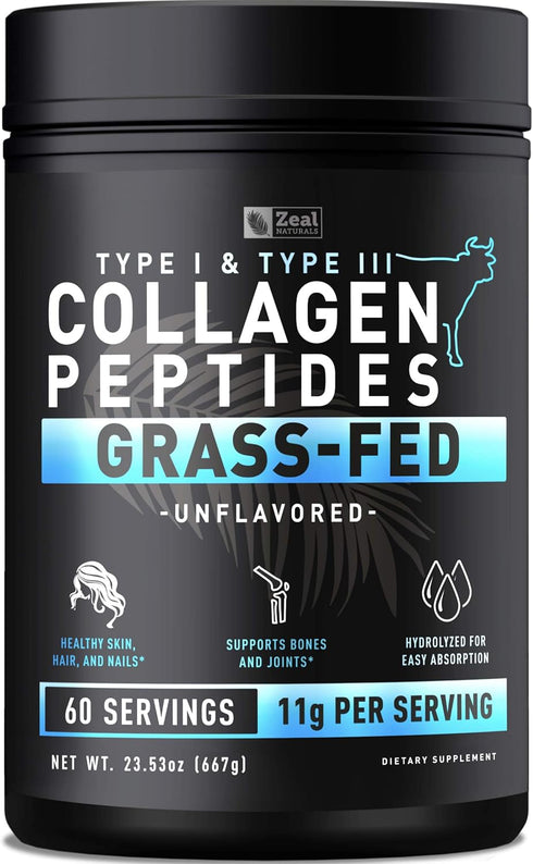 Pure Collagen Peptides Powder, 60 Servings