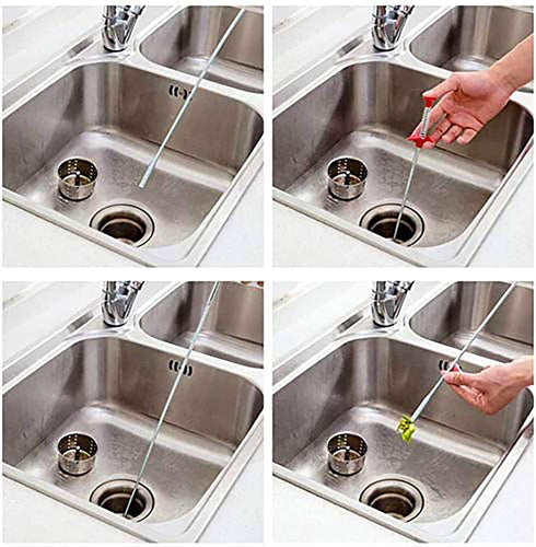 Drain Snake Clog Remover, Flexible Grabber Claw Pick Up Reacher for Toilet, Sewer, Shower, Kitchen, Bathroom Cleaning