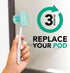 Steripod Clip-On Toothbrush Protector, Peppermint Essential Oils, Keeps Toothbrush Fresh, Travel Accessories, 2 Count