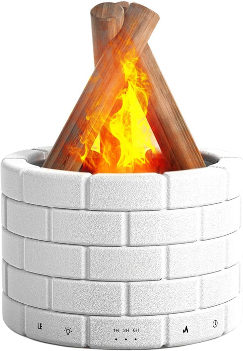 HUTIP 250ml Ultrasonic Fireplace Firewood Flame Fire Bonfire Aroma Diffuser Humidifier, Fake Fireplace