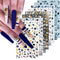 8 Sheets Gold Maple Leaf Nail Stickers - 3D Fall Nail Art Supplies, Holographic Autumn Design Foils
