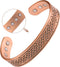 Feraco 12X Strength Wide Pure Copper Magnetic Bracelet for Men, Adjustable Cuff Bangle with Neodymium Magnets