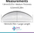 GMS Optical 1.8mm Reg-Thin/18mm Long Length Anti-Slip Adhesive Contoured Silicone Nose Pads for Glasses (5 Pair)