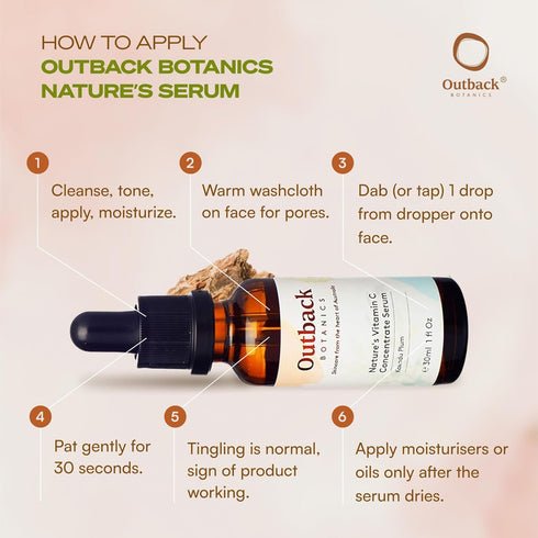 Natural Vitamin C Facial Serum, 100x More Vitamin C Than an Orange, Anti-Aging Hydrating Skincare, 1 fl oz
