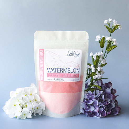 Vegan Milk Bath Soak, Moisturizing Coconut Milk Powder & Sweet Almond Oil for Relaxing Soak, 8 oz.