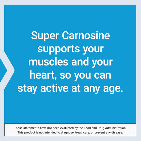 Life Extension Super Carnosine 500mg, 60 Vegetarian Capsules - L-Carnosine Supplement for Muscle Recovery and Healthy